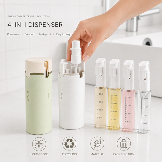 TravelFlow™ 4-in-1 Travel Bottle